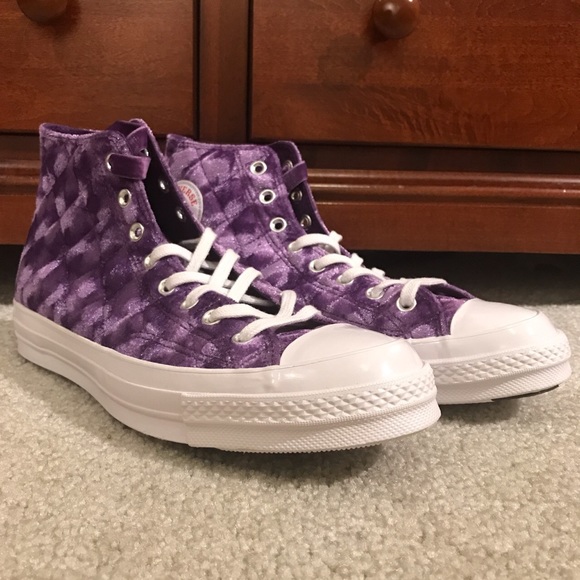 SOLD Golf Le Fleur Purple Velvet Hi Tops - Picture 4 of 4